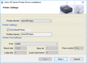 Bluetooth Printer Settings